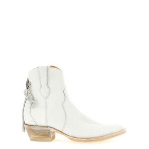 Comme Des Garçons White Cowhide Chelsea Women's Boots